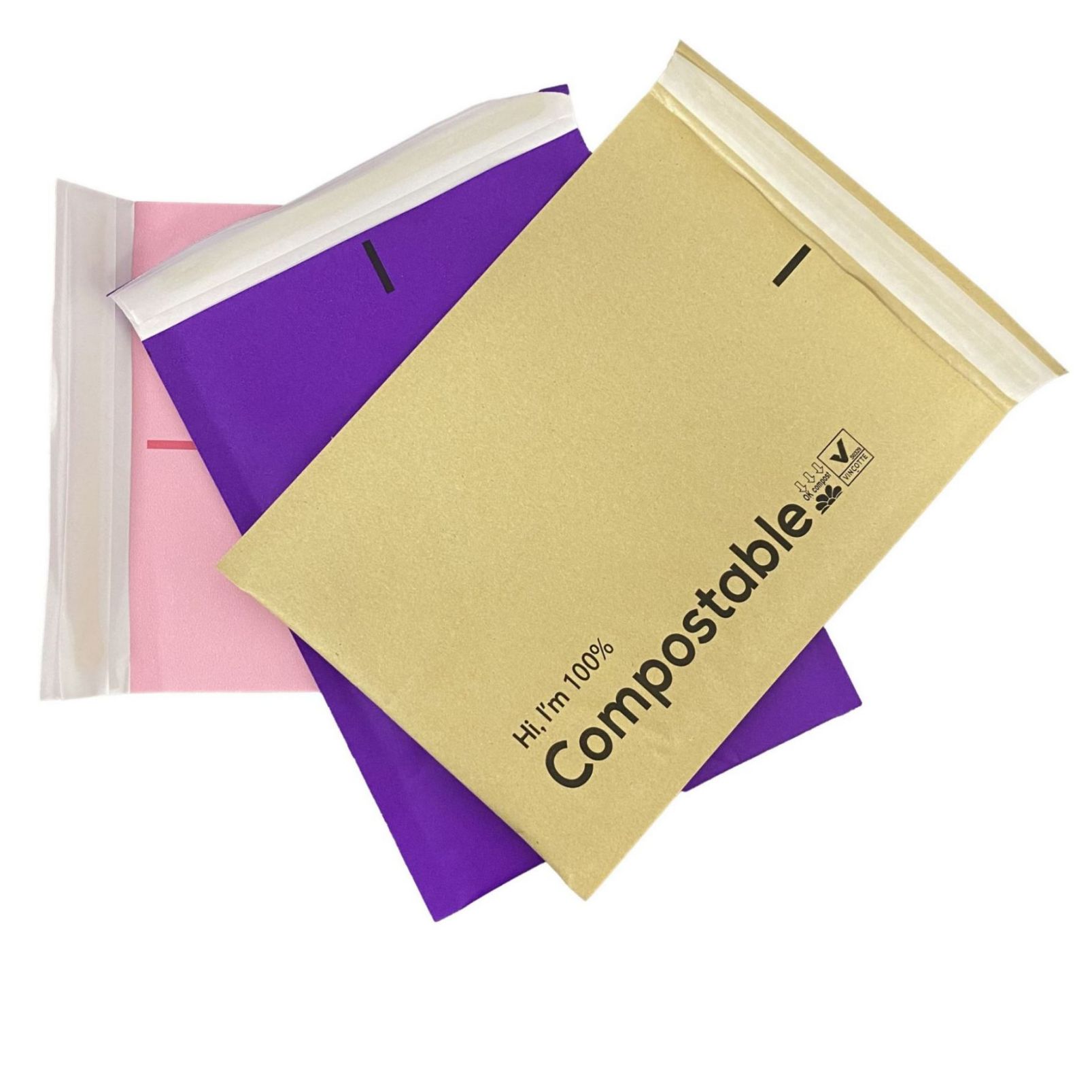 Kraft chartam mailer additamenta cum C% compostable bulla mailer features et applicationes