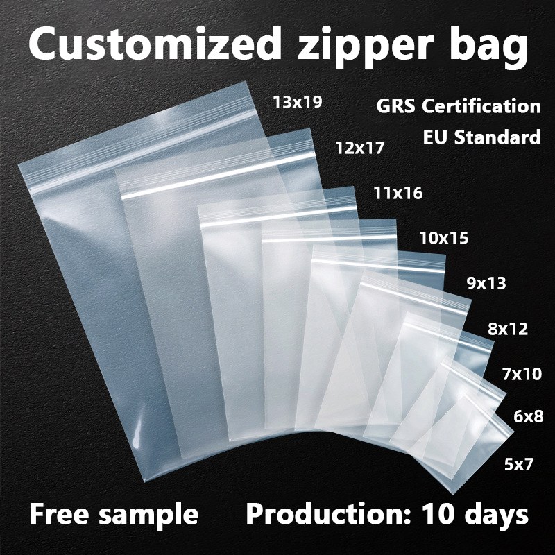 Zelus X Launches GRS Certified recyclable Poly Zipper Sacculi sustentari Apparel Packaging