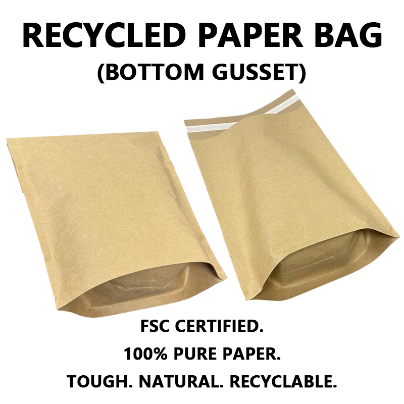 Custom Recycled Kraft Paper Mailer with Bottom Gusset helps brands consequi Sustainable Packaging Nullam dignissim convallis est