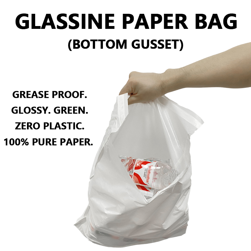 Custom Bottom Gusset Glassine Paper Bag Helps Brands Transition to Plastic-Free Packaging