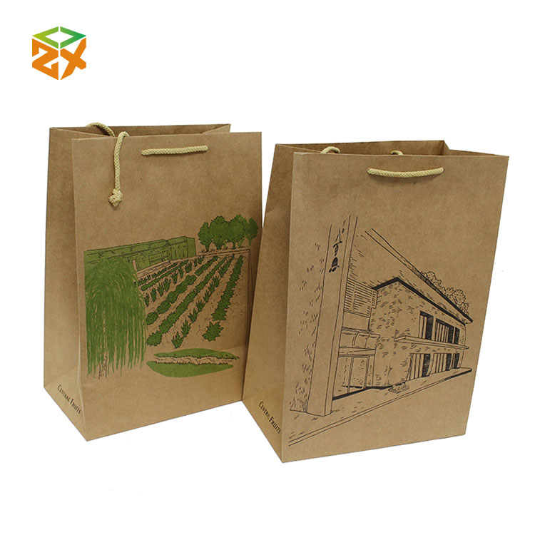 Kraft Paper Bag cum manubrio